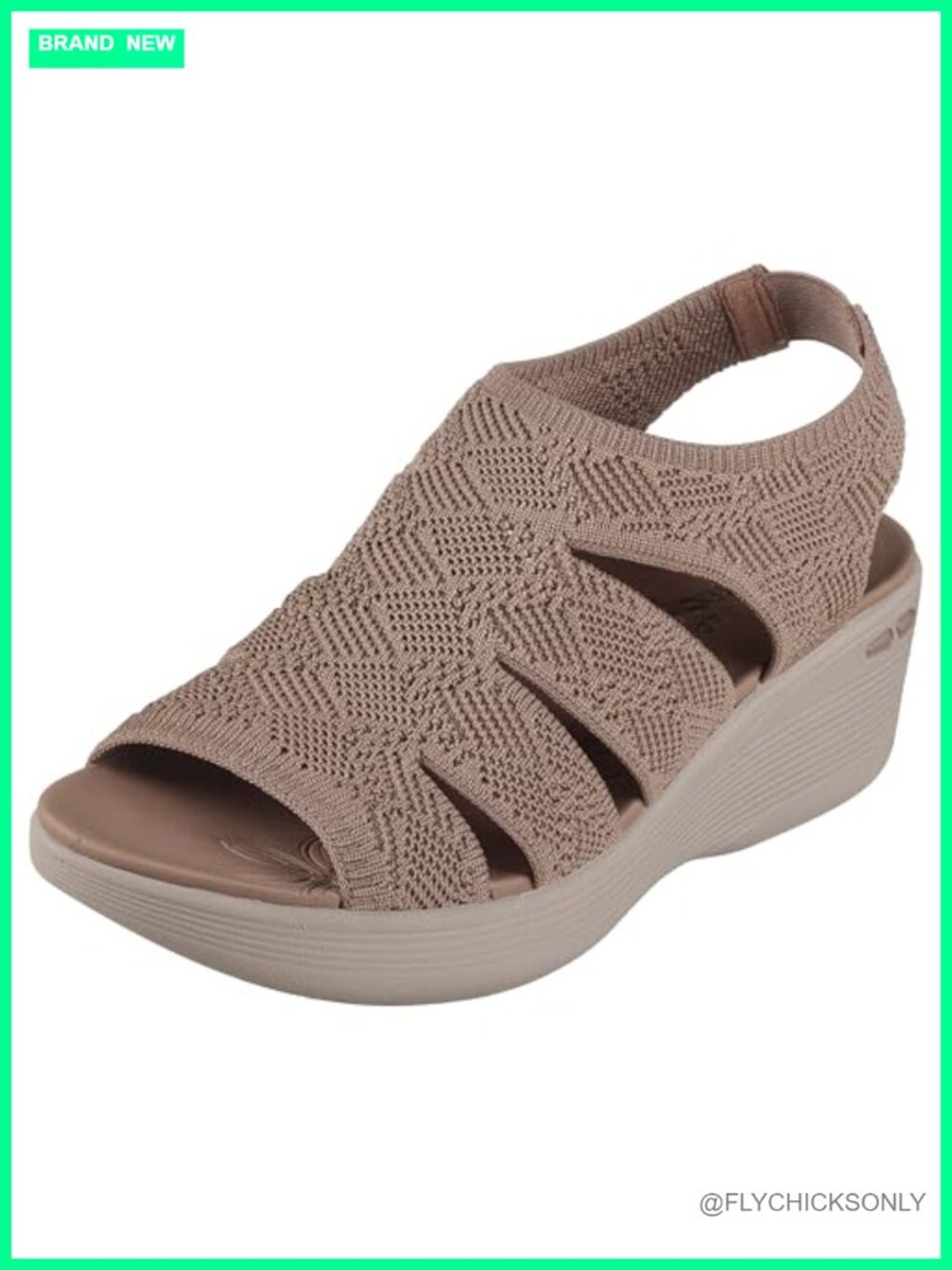 Skechers Pier-lite Memory Maker Womens Wedge Sandals Vegan Slingback